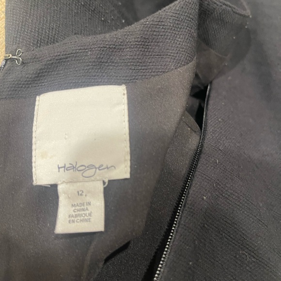 Halogen Black Sleeveless Sheath Dress with Pockets - Size 12 - Picture 3 of 3